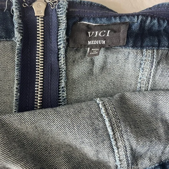 Vici Blue Denim Zipper Dress - Picture 3 of 3